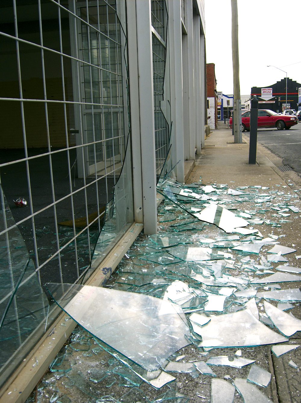 Broken shop window Film in Los Angeles