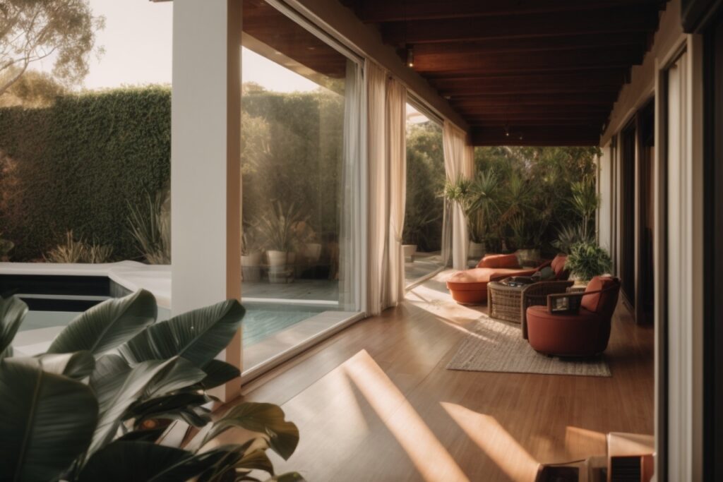 Los Angeles home with opaque window films for UV protection