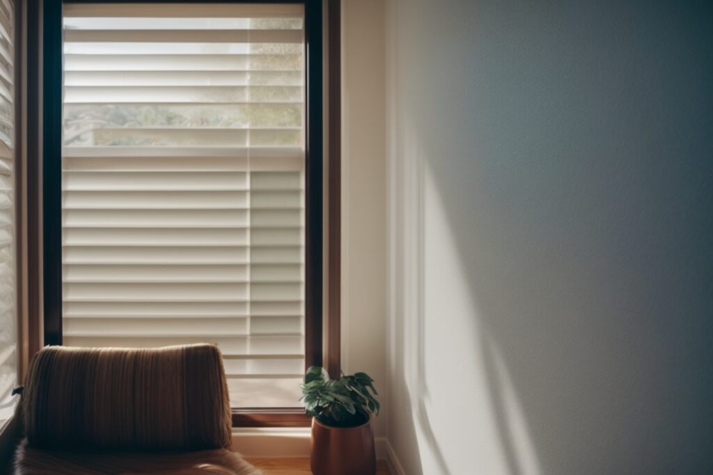 home interior with frosted privacy window film in Los Angeles