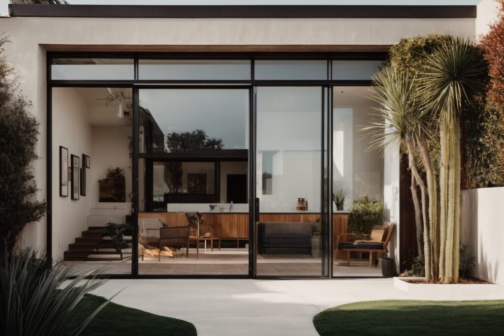 Los Angeles home with clear energy efficient window film
