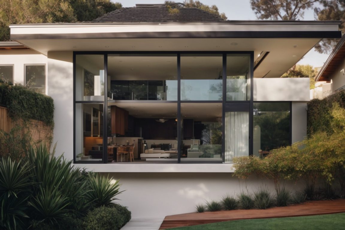 Modern Los Angeles home with energy-efficient window film